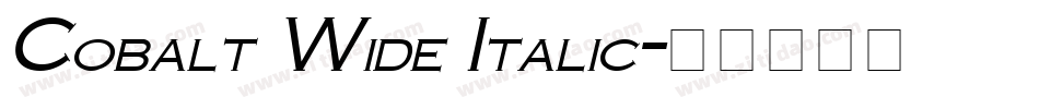 Cobalt Wide Italic字体转换